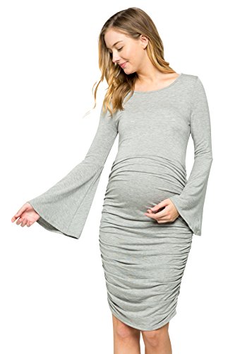 My Bump Maternity Fitted Bell Sleeve Dress